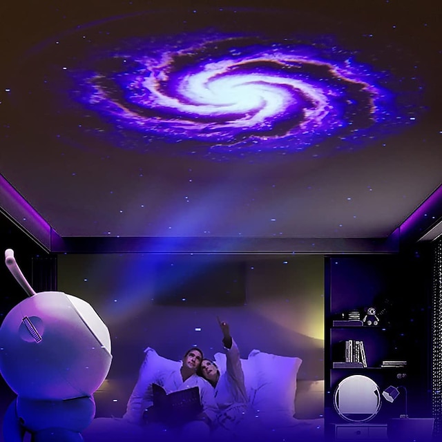  Starry Sky Galaxy Projection Lamp Moon Projection Atmosphere Night Light 2w with USB Charger