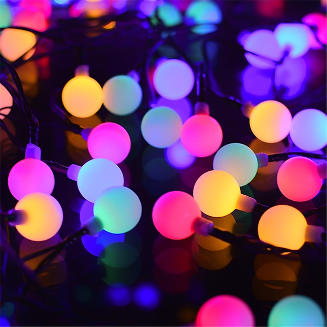  Luzes de corda de mini globo luzes de corda de fada de natal plug em 10m 33ft 100leds 8 modo com controle remoto luzes de férias decoração de festa para casamento ao ar livre interno árvore de natal