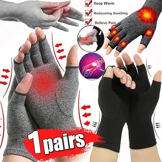  4 Colors Arthritis Gloves Touch Screen Gloves Anti Arthritis Compression Gloves Rheumatoid Finger Pain Joint Care Wrist Support Brace Hand Health Care