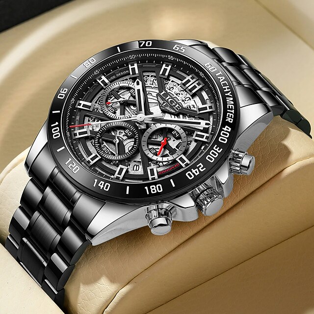 LIGE Fashion Luxury Quartz Men's Watch Waterproof Luminous Stainless Steel Sports Man Wristwatches Chronograph Relogio Masculino 20