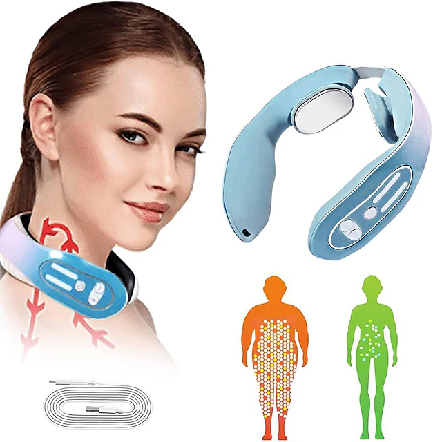 Neck Acupoints Lymphvity Massage Device Electric Pulse Neck Massage for ...