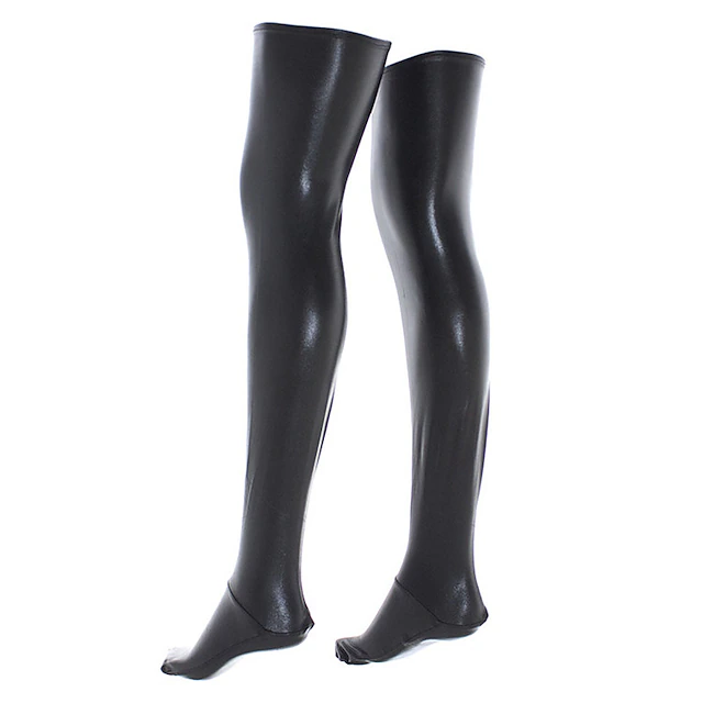 Cosplay leather pants high socks stockings performance clothes stage clothes sexy leather socks sexy babydoll 6