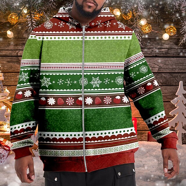 Men's Plus Size Zip Up Hoodies Big and Tall Graphic Hooded Long Sleeve