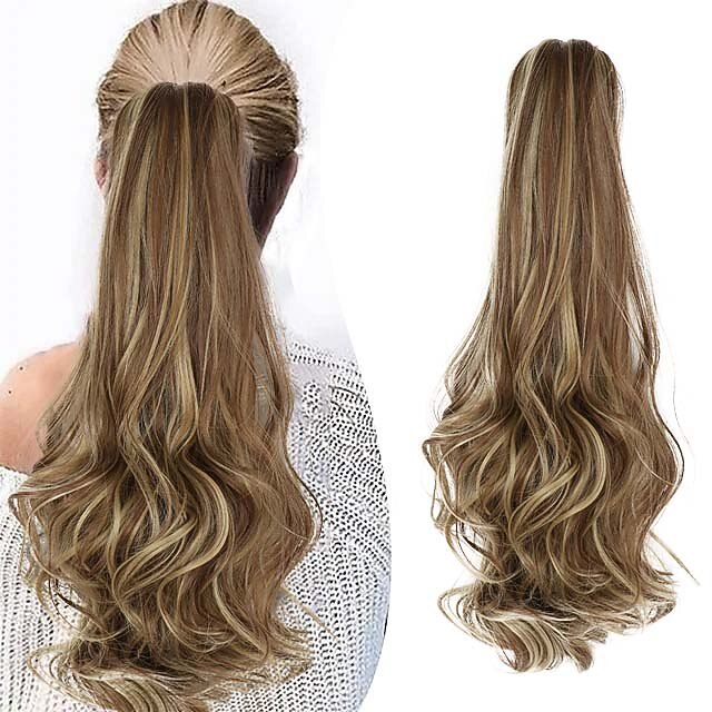 Claw Clip Ponytail Extension 20 Inch Clip in Wavy Ponytail Hair Extensions Long Pony Tails for