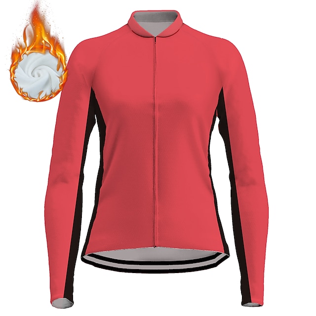  Pentru femei Jachetă de ciclism Iarnă Termic cald Căptușeală Din Lână Impermeabil Rezistent la Vânt Bicicletă Jachetă Veste Ciclism montan Ciclism stradal Ciclism de Oraș Negru Roz Rosu Îmbrăcăminte