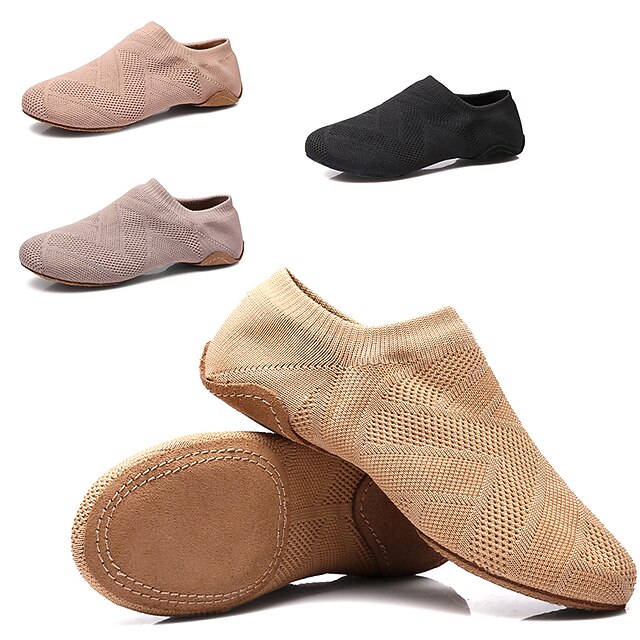 Women's Breathable Knit Jazz Dance Shoes – Lightweight Soft Sole Slip-On Dance Sneakers for Practice & Performance 13