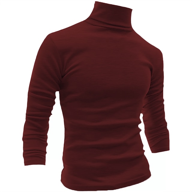 Men's Long Sleeve Shirt Turtleneck Vacation Weekend Long Sleeve ...