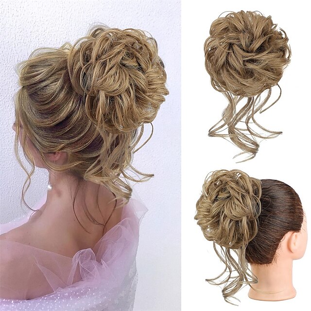 Messy Bun Hair Piece Messy Hair Bun Scrunchies for Women Tousled Updo ...