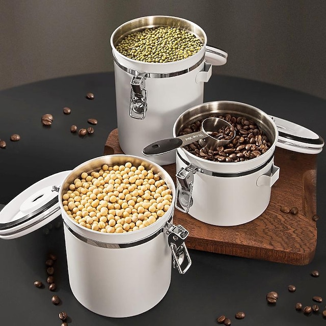 Coffee Bean Storage Tank Vacuum OneWay Exhaust Coffee Powder Sealed