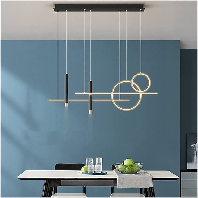  100 cm led hanglamp creatieve tafellamp in Scandinavische stijl moderne striplamp barlamp restaurant kroonluchter