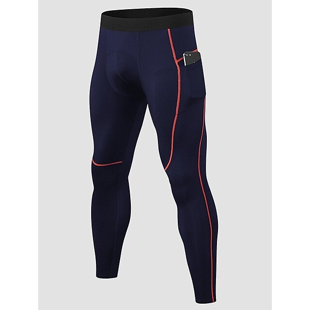 Men's Compression Pants Running Tights Leggings with Phone Pocket Base