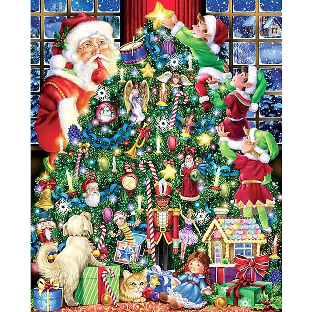  Ideelle Julegaver Barnebarn Jenter Gutter 1000 stk Julenisse Kostymer Puslespill Gave Stress og Angstlindring Sjarmerende Forelder-Tenåring Interaksjon Papp Puslespill Julenisse