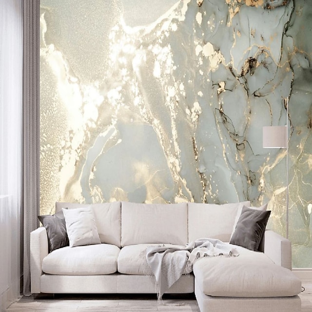  Cool Wallpapers Abstract Marble Wallpaper Wall Mural Gold Wall Covering Sticker Peel and Stick Removable PVC/Vinyl Material Self Adhesive/Adhesive Required Wall Decor for Living Room Kitchen Bathroom