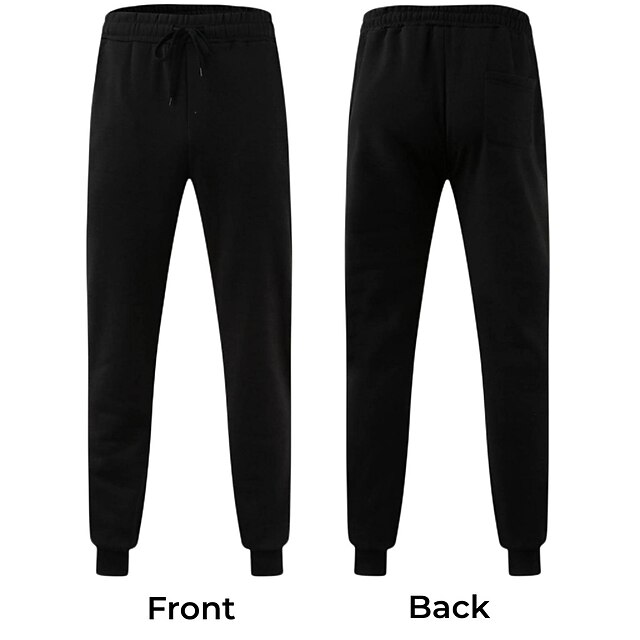 Men's Sweatpants Joggers Drawstring Solid Colored Breathable Soft