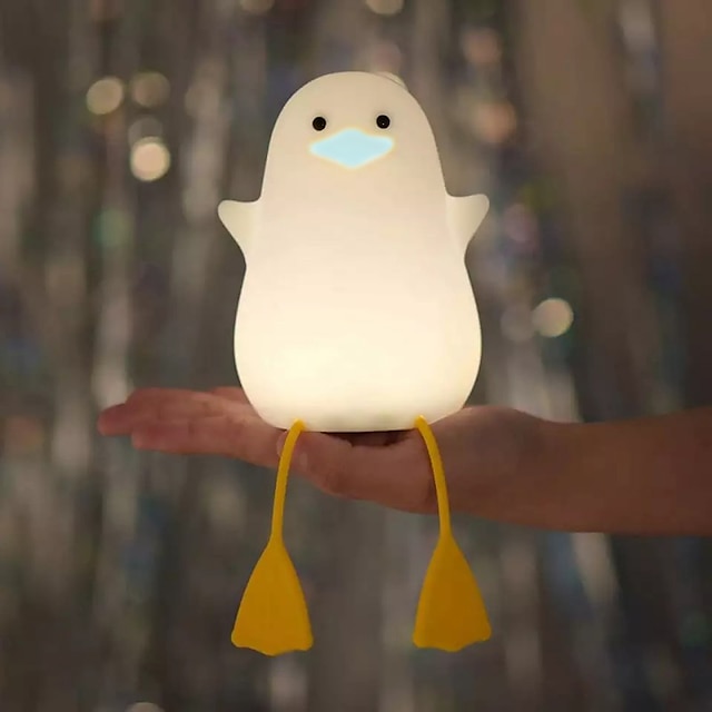 and led nattlys søt silikonlampe oppladbar usb-sensor timing nattbordslampe til soverommet barn gave