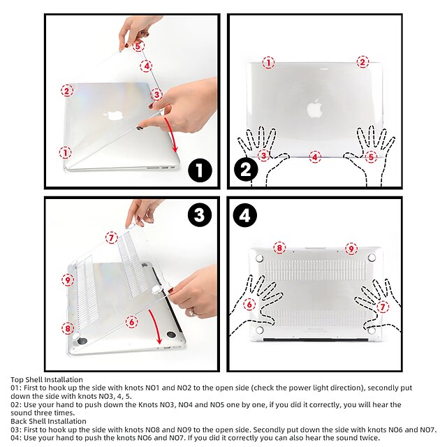 Cassa Del Computer Portatile Di Cristallo Per Apple Macbook Air Pro Retina 11 12 13 15 16 Pollici Di Plastica Colorata Rigida Copertura Del Computer P7366361 - Foto 5
