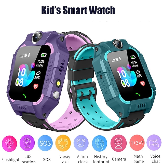  Q19 Orologio intelligente 1.44 pollice telefono Smartwatch per bambini Wi-fi Timer Avviso di chiamata Compatibile con Android iOS IP 65 bambini Monitoraggio frequenza cardiaca Informazioni