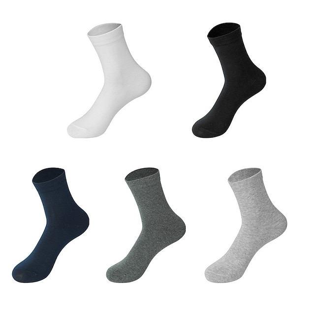  Ανδρικά 5 Ζεύγη Κάλτσες Αθλητικές κάλτσες Κοντές Κάλτσες Καθημερινές Κάλτσες Μαύρο Λευκό Χρώμα Βαμβάκι Μονόχρωμο Causal Καθημερινά Αθλητικά Μεσαίο Άνοιξη, Φθινόπωρο, Χειμώνας, Καλοκαίρι