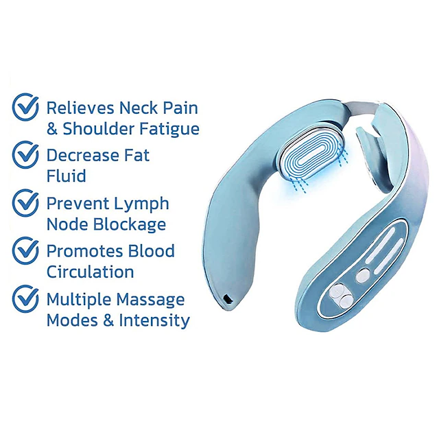Neck Acupoints Lymphvity Massage Device Electric Pulse Neck Massage for ...