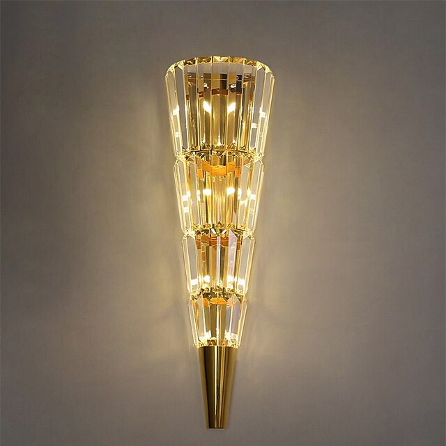LED Wall lights Crystal Diamond Design, Wall sconce Brass Finish