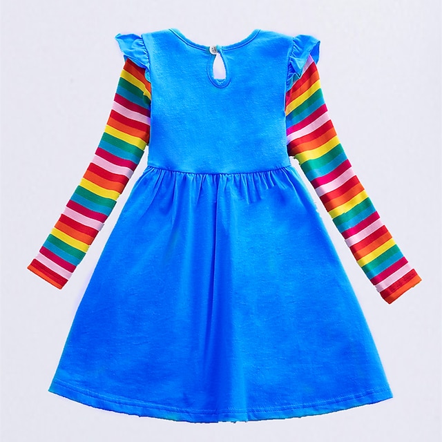 Kids Little Girls' Dress Unicorn Rainbow Flower T Shirt Dress Tee Dress ...