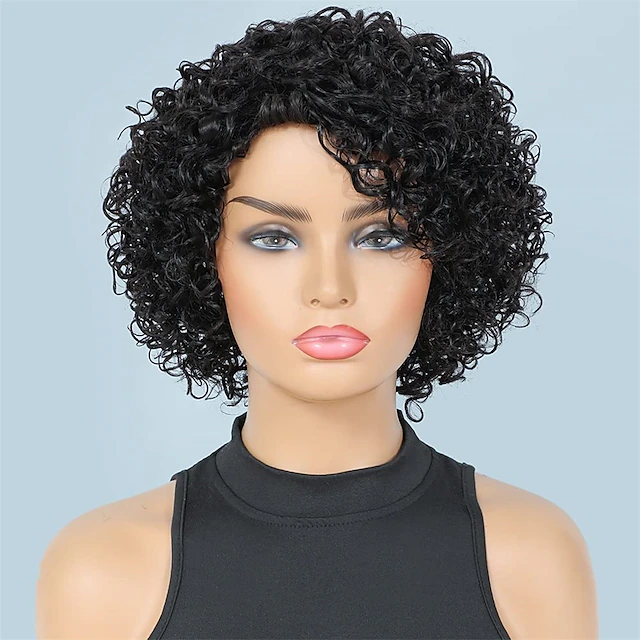 Light In The Box Human Hair Wigs Reviews Ombre Short Curly Human Hair Wigs For Black Women Short Curly Wigs