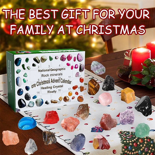 Gemstone Advent Calendar 2022 Advent Calendar for Kids with 24