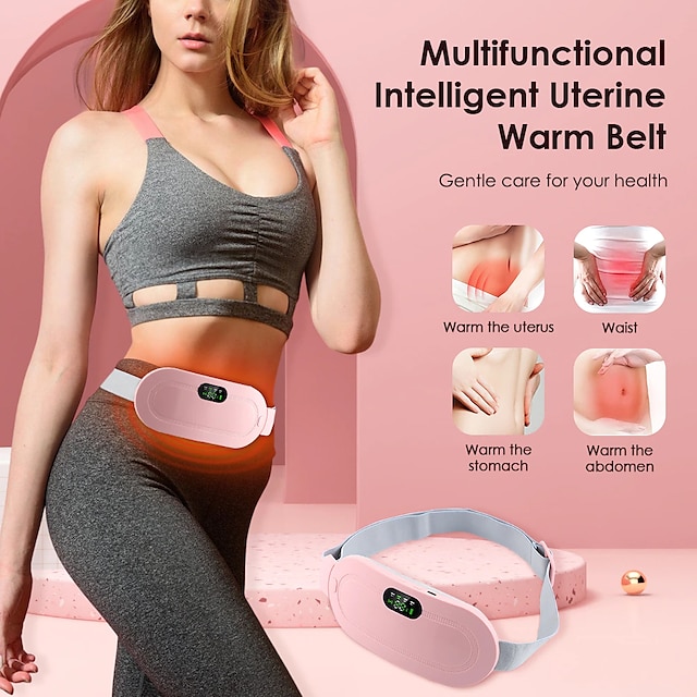  Menstrual Heating Pad Smart Warm Palace Belt Relief Waist Pain Cramps Vibrating Abdominal Massager Electric Waist Belt Device