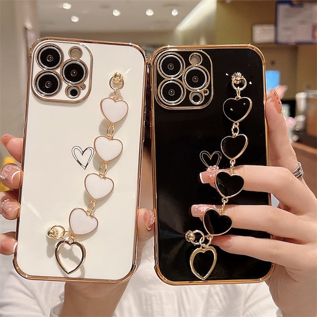 Phone Case For iPhone 15 Pro Max Plus iPhone 14 Pro Max Plus 13 12 11 X XR  XS 8 7 Back Cover for Women Girl with Lanyard With Card Holder Solid  Colored TPU PU Leather 2023 - US $10.19