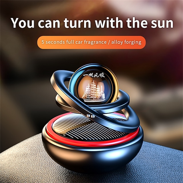  Solar Car Air Freshener Rotating Aromatherapy Diffusing Accessories Interior Durable Original Perfume For Men And Women