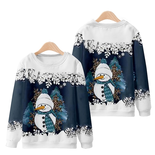  Sneeuwpop Gemaskerd Bal Ugly Christmas-trui / sweatshirt Pullover Voor Voor Stel Voor heren Dames Volwassenen Kerstmis kerstavond Feest Kerstmis