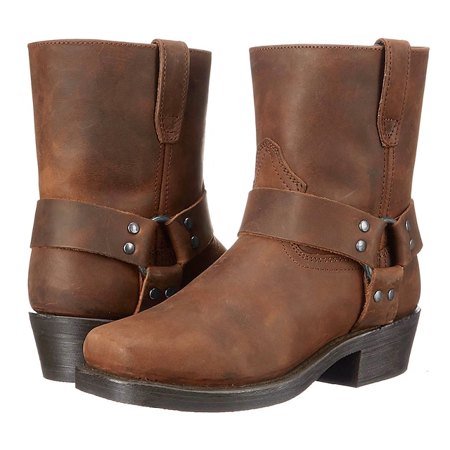  Herren Stiefel Cowboy Westernstiefel Demonia Stiefel Klassisch Brautkleider schlicht Outdoor Täglich Casual PU Stiefeletten / Stiefeletten Halbschuhe Schwarz Braun Sommer Frühling Herbst