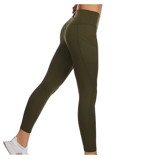 Women's Compression Tights Leggings Side Pockets Base Layer Athletic ...