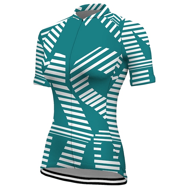 Maillot Cyclisme Canari Femme Taille M – Bleu/Noir – Zip Intégral – Manches Courtes
