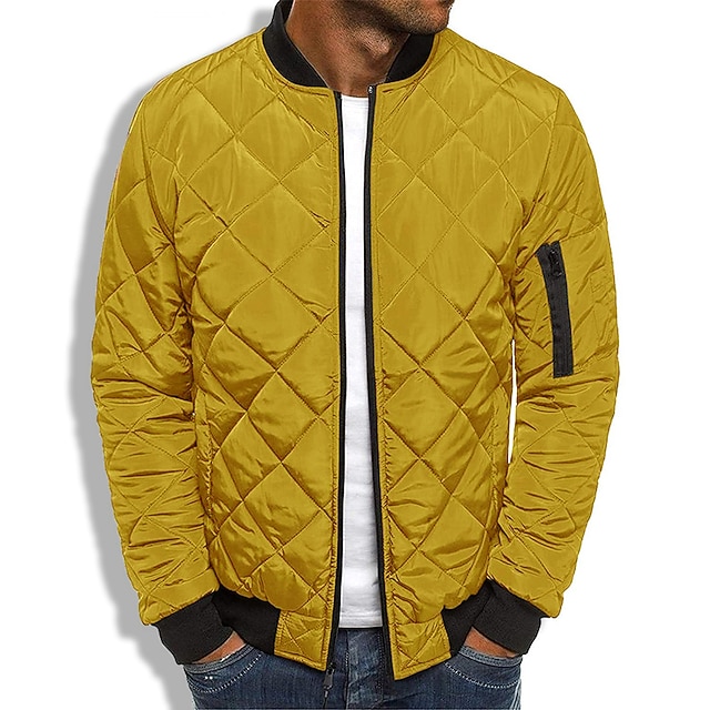 Men's Bomber Jacket Quilted Jacket Padded Sports & Outdoor Casual