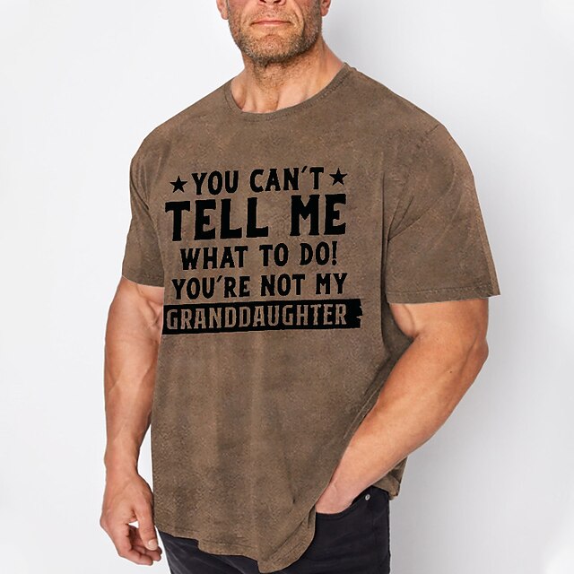 Men's Plus Size Shirt Big and Tall Graphic Crew Neck Print Short Sleeve