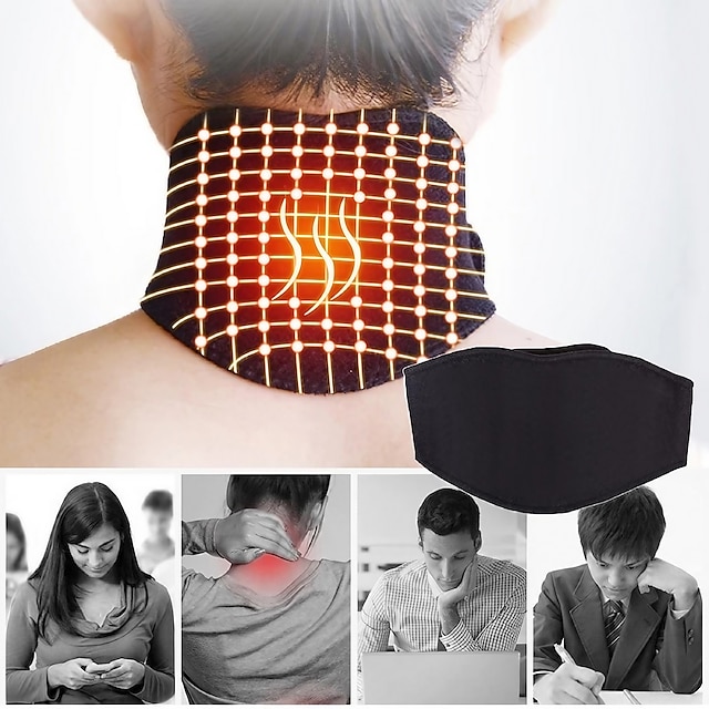  Neck Massager Tourmaline Magnetic Therapy Support Self-heating Cervical Vertebra Protection Spontaneous Heat Belt Body Massager