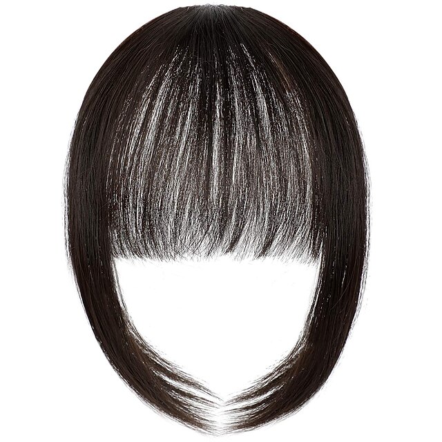 Bangs Hair Clip in Extensions Natural Fringe Bangs Clipon Front Neat