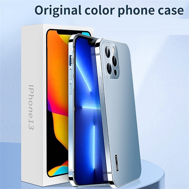  Phone Case For Apple Back Cover iPhone 14 Pro Max iPhone 13 iPhone 12 Waterproof Dustproof Anti-Scratch Solid Colored Stainless Steel