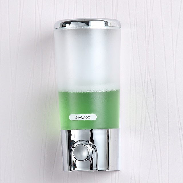  Soap Dispenser Manual Button Single Head Electroplated Wall Mounted Soap Dispenser for Hotel Bathroom Kitchen