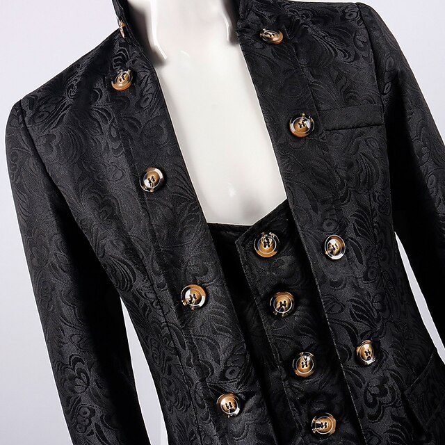 Men's Punk & Gothic Medieval Tailcoat Prince Nobleman Royal Halloween Masquerade Coat