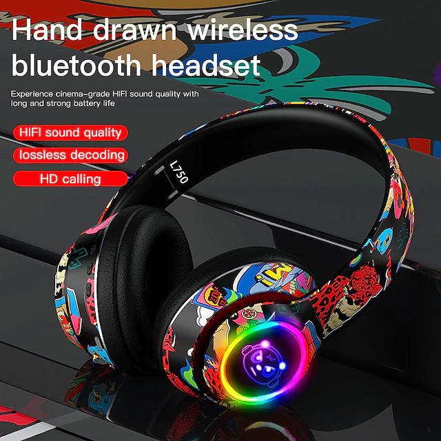 L750 Wireless Bluetooth Headset Foldable Stereo Gaming Headset Headmounted Plug-in Mobile Phone And Computer General Headphones 13