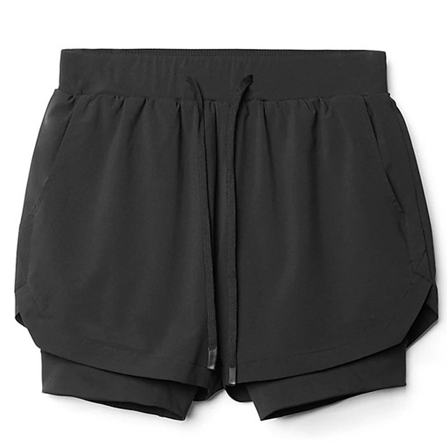 Miesten Urheilulliset shortsit Surffishortsit Juoksuhousut Tasku Kurenauha 2 in 1 Tavallinen Mukavuus Hengittävä Lyhyt Päivittäin Vapaa-ajan urheilu Pyhäpäivä Urheilu Katutyyli Mustavalkoinen חאקי כהה