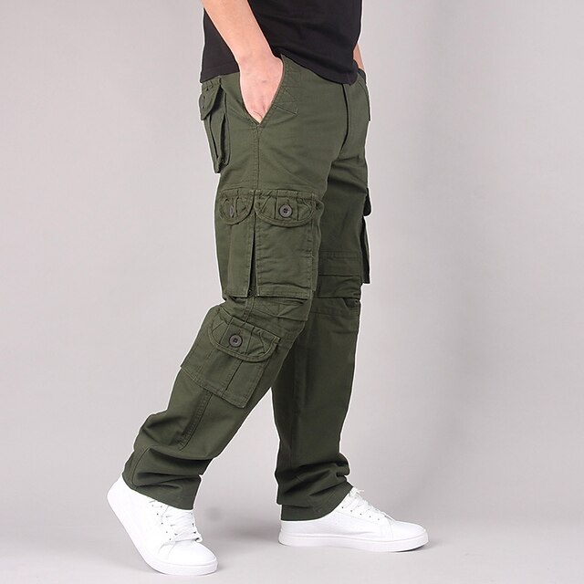 Men's Cargo Pants Cargo Trousers Trousers Multi Pocket Straight Leg ...