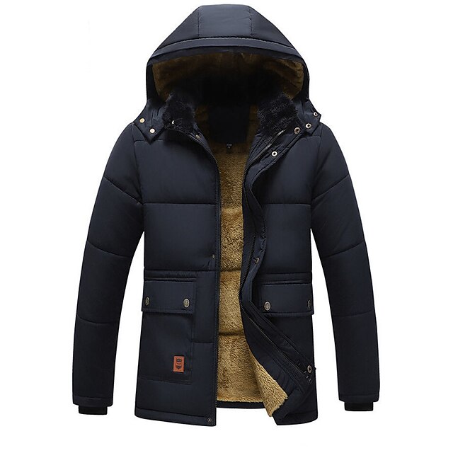 Men's Winter Coat Fleece Jacket Parka Street Casual Outdoor clothing