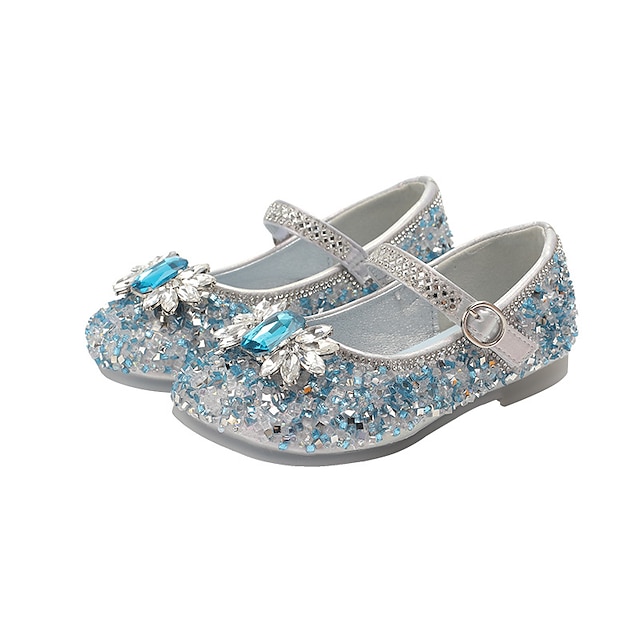  Frozen Cinderella Princess Elsa Mary Jane Shoes Girls' Movie Cosplay Sequins Halloween Silver Rosy Pink Shoes Halloween Carnival Masquerade Polyester Plastics World Book Day Costumes