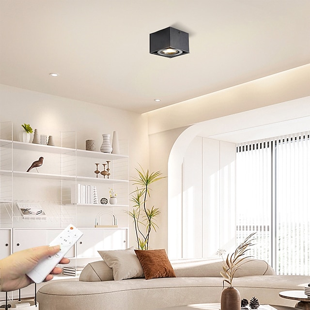  luzes de teto led reguláveis 9,7 cm led montagem embutida barra de luz de teto 3000-6000k 5w lâmpada acrílica simples para quarto corredor cozinha galeria áreas de tetos baixos preto branco