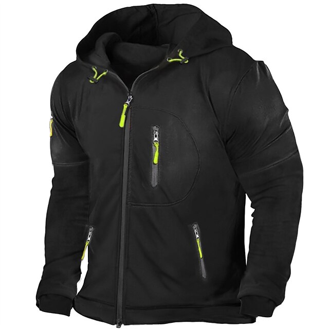 Men's Full Zip Hoodie Jacket Sweat Jacket Black Wine Royal Blue Blue