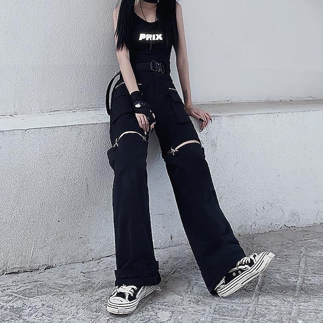  Style de rue Gothique punk Pantalons Cargo Fille gothique Femme Mascarade Fête / Soirée Pantalon