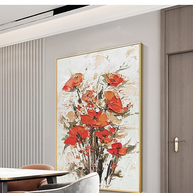 Handmade Hand Painted Oil Painting Wall Modern Fashion Abstract Flower